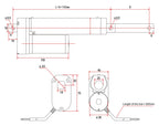 Electric Linear Actuator 12V/24V DC Motor 400mm Stroke Linear Motion Controller 100/300/500/700/1000/1200/1500N