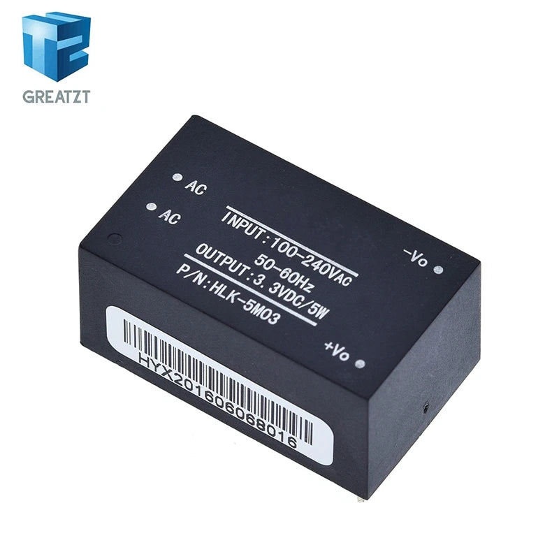 GREATZT HLK-PM01 HLK-PM03 HLK-PM12 AC-DC 220V to 5V/3.3V/12V Mini Power Supply Module Intelligent Household Switch HLK-5M05