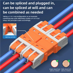 5PCS Quick Wire Connectors Lever Splicing 1/2/3/4/8/10 Pins Universal Compact Plugable Spliceable Male Female Terminals Blocks