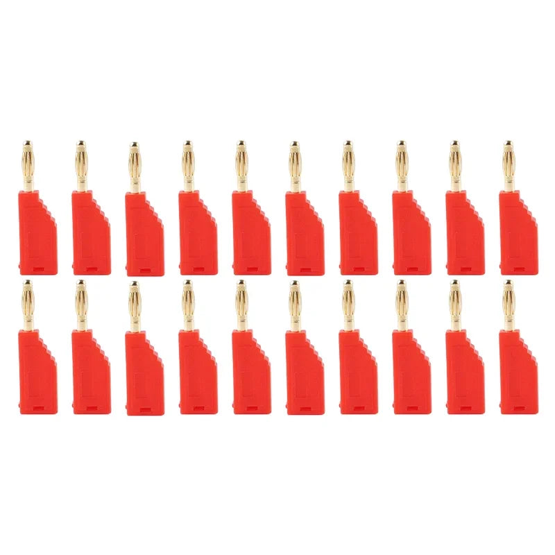 20Pcs 2MM Stackable Copper Nickel Plated Banana Plug Soldering Electrical Connector DIY Tools