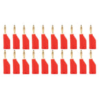 20Pcs 2MM Stackable Copper Nickel Plated Banana Plug Soldering Electrical Connector DIY Tools