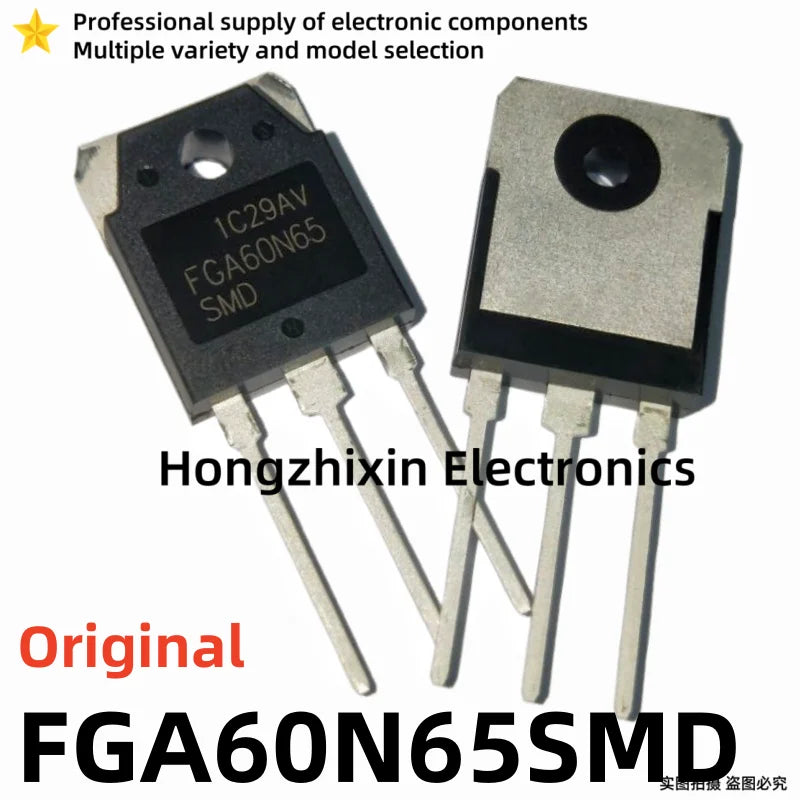 FGA60N65SMD 5/10PCS Original FGA60N65 60N65 TO-3P 60N65SMD 60A 650V IGBT High-Power Transistor Commonly Used in Welding Machines