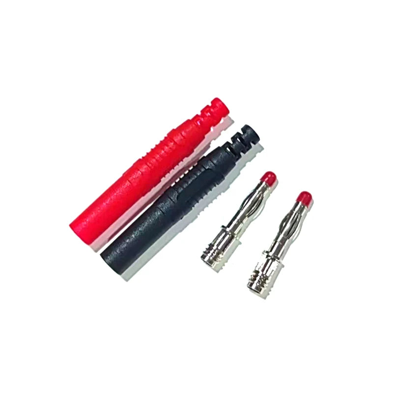 10Pcs/set Straight Insulated Safety 4mm Male Banana Plug Wire Solder DIY Connectors