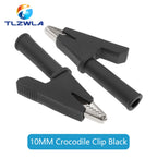 5PCS Pure Copper Insulated Test Alligator Clip 10MM Opening With 4MM Jack Safety Crocodile Clamps For Banana Plug Or Welding