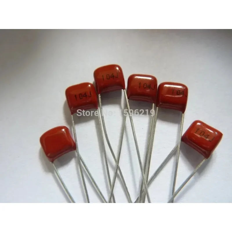 10pcs/100pcs CBB capacitor 104 100V 104J 0.1uF 100nF P5 Metallized Polypropylene Film Capacitor