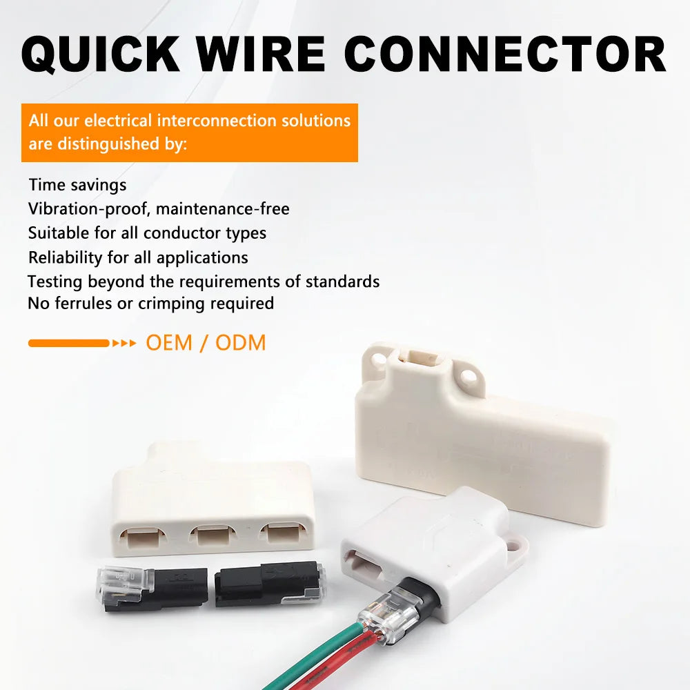 Wire Connector Set Splitter Box With Connector for Audio Auto Moto Lighting System 22-18AWG Led Strip Wire Cable Junction Box