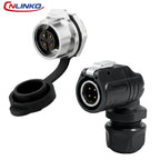 LP-16 2 Pin Right Angle Industrial Connector IP68 Waterproof Male Plug Female Socket Set Aviation Connector for LED Solar Use
