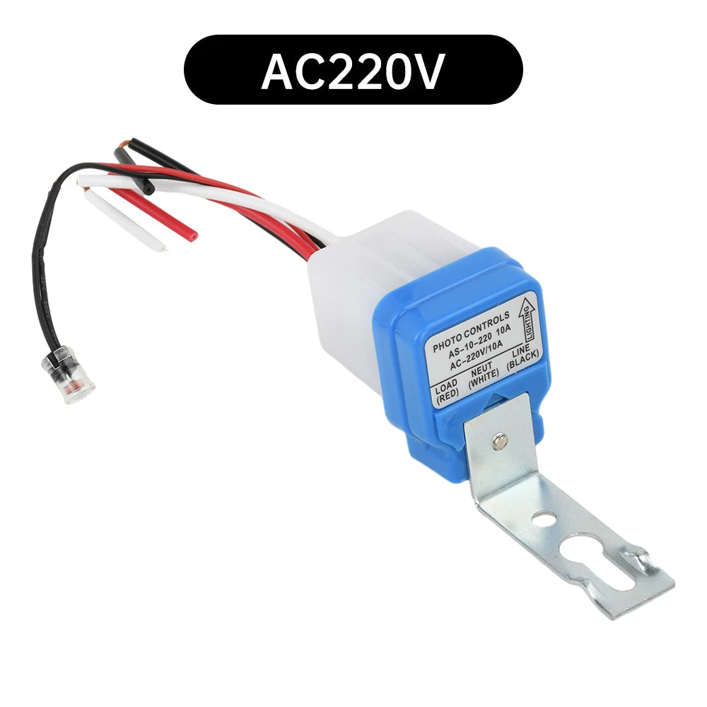 AS-10 Automatic On Off Photocell Street Light Switch 10A 12V 24V 110V 220V 50-60HZ Waterproof Photo Control Lamp Sensor Switch
