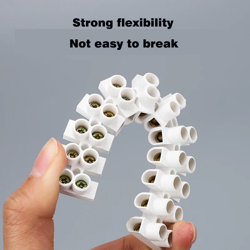 10Pcs 12 Position Electrical Wire Connector Retardant X3-1012 20A 30A Terminal Blocks Barrier Terminal Strip Plastic Terminal