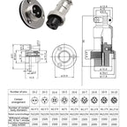 5pcs GX16 Connector Flange Mounting Aviation Plug Male Female 2 3 4 5 6 7 8 9 10Pin M16 Aviation Connector