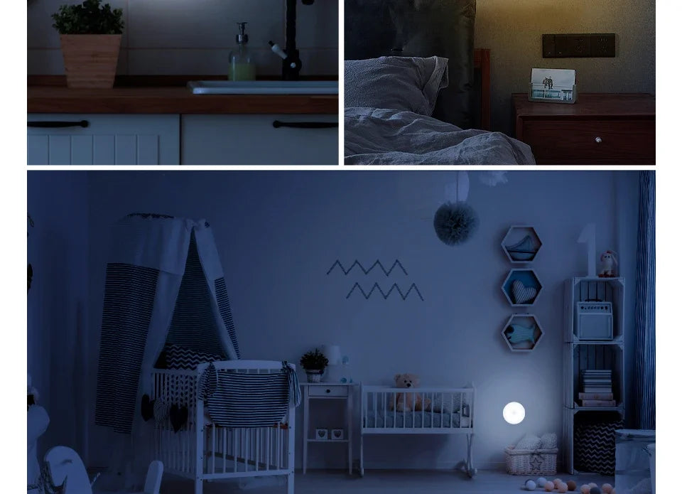 1/2/4pcs Rechargeable Motion Sensor LED Night Light Wall Decoration Bedroom Night Lamp Kitchen Cabinet Lights Child Nightlight