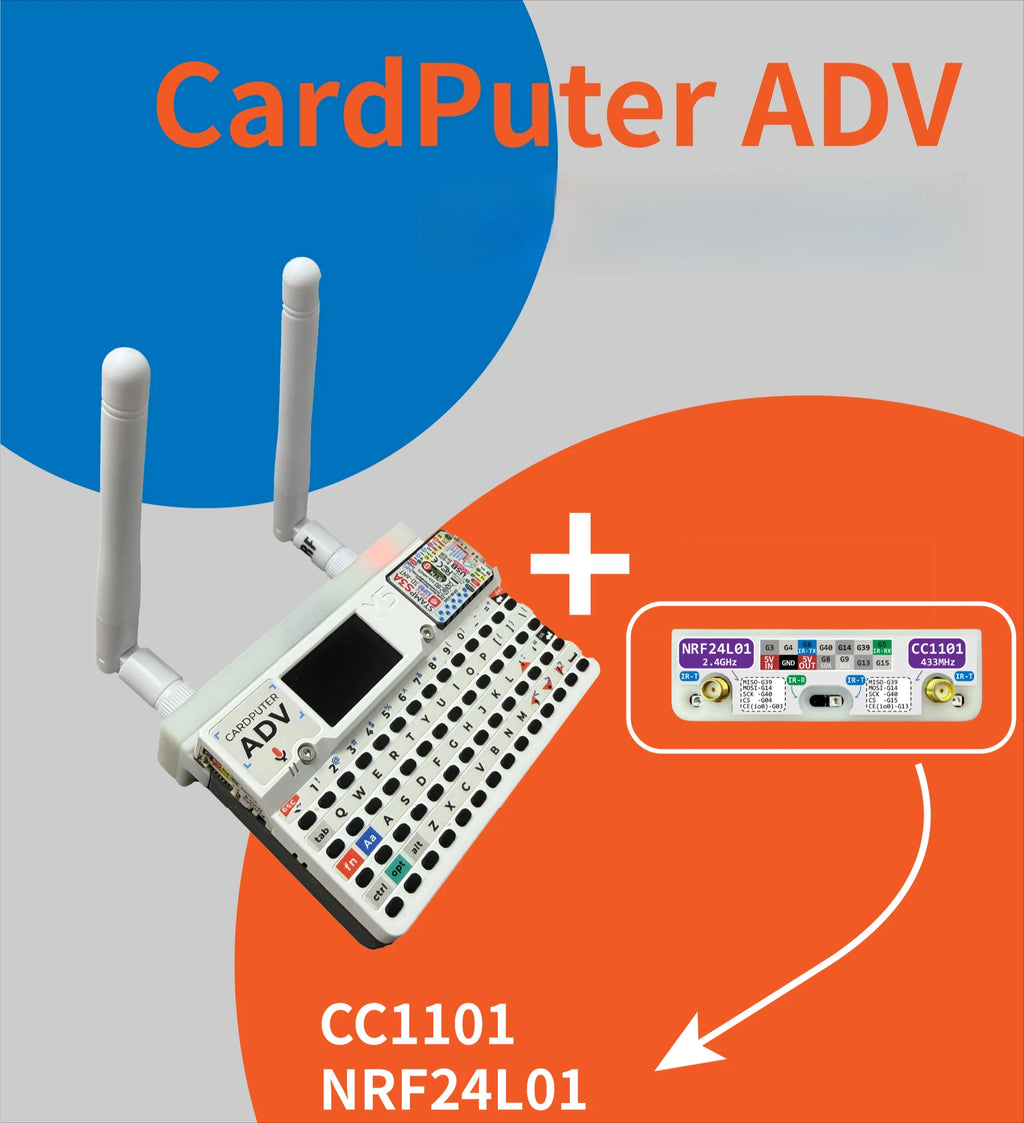 CC1101 NRF24L01 2-in-1  Module with Case for M5Stack Cardboard ADV  Suitable for Bruch firmware