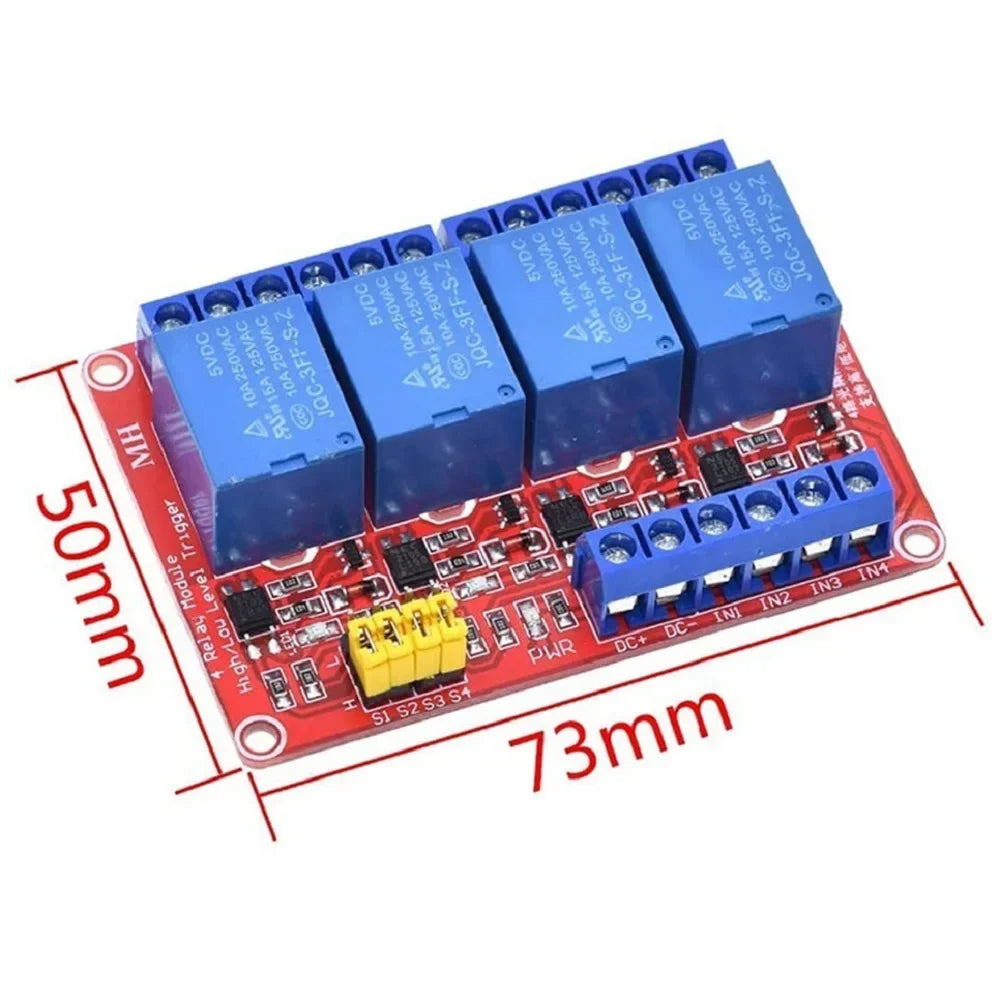 1 2 4 6 8 Channel 5V 12V 24V Relay Module Board Shield with Optocoupler Support High and Low Level Trigger for Arduino