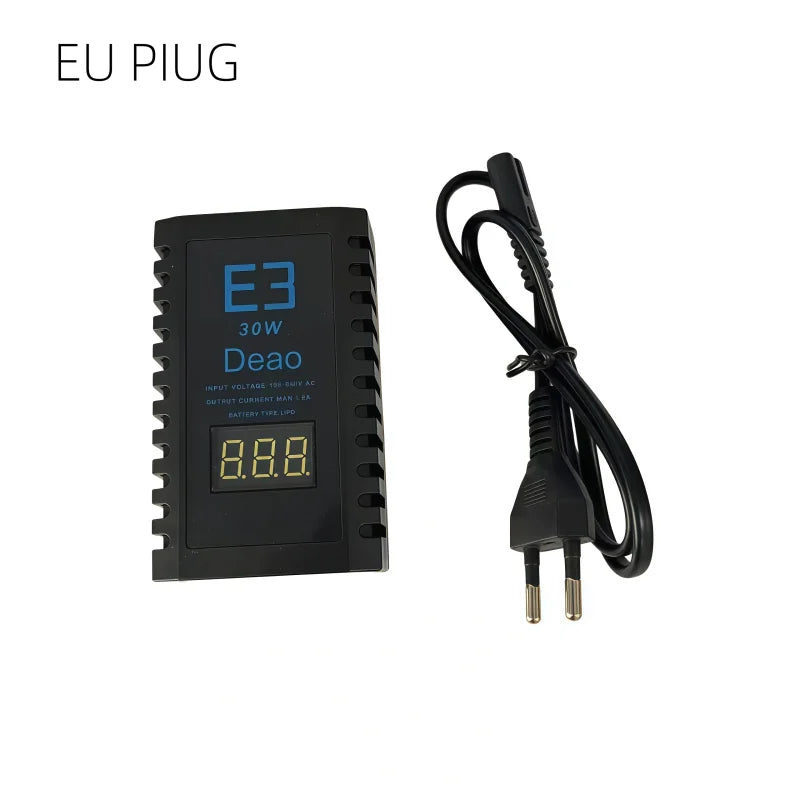 LiPo Balance Charger E3 30W balanced charging simple charger 2S 3S 4S lithium battery charging 7.4V 11.1V 14.8V