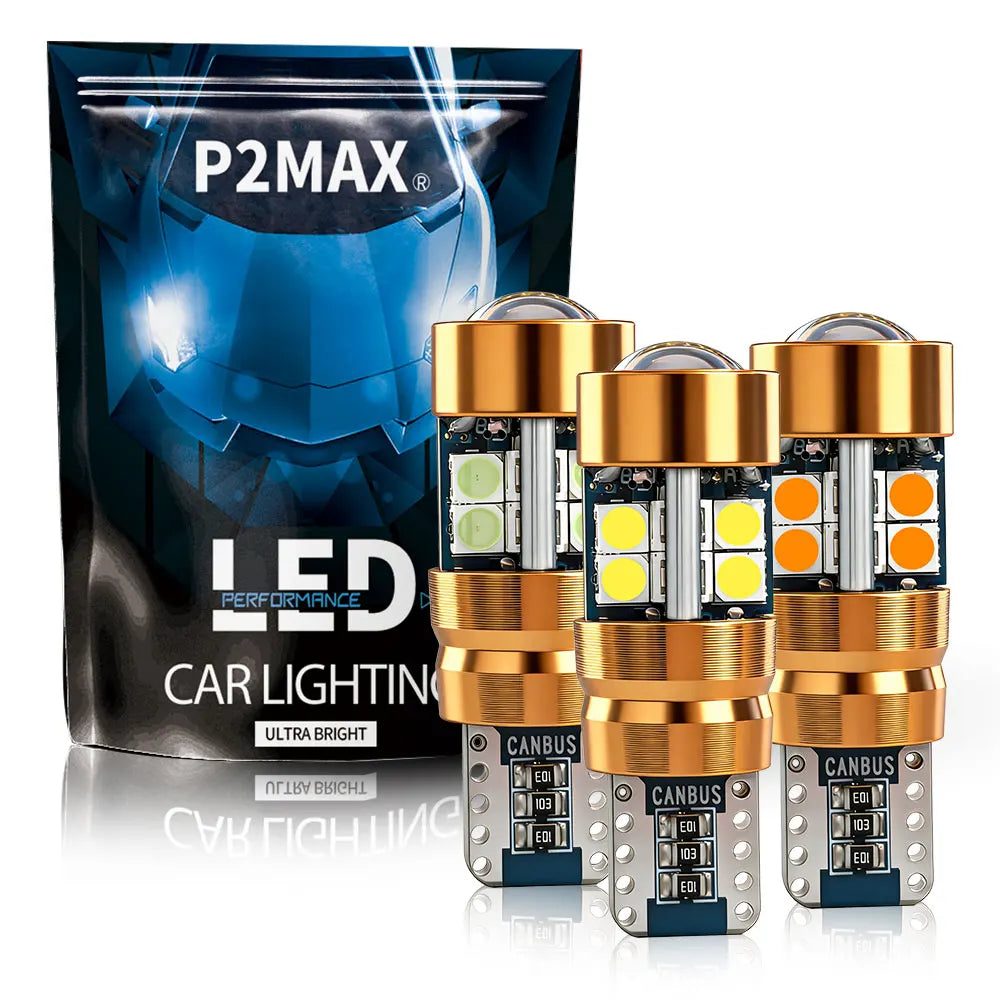 2/6/10PCS LED Signal Light Bulb Package 3030 12V 24V DC Orange Amber 158 175 Position 2821 Parking 2827 2525 T10 Car Truck Bulbs