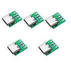 10/5Pcs TYPE C USB 3.1 Type C Connector 16 Pin Test PCB Board Plate Adapter Socket For Data Line Wire Cable Transfer
