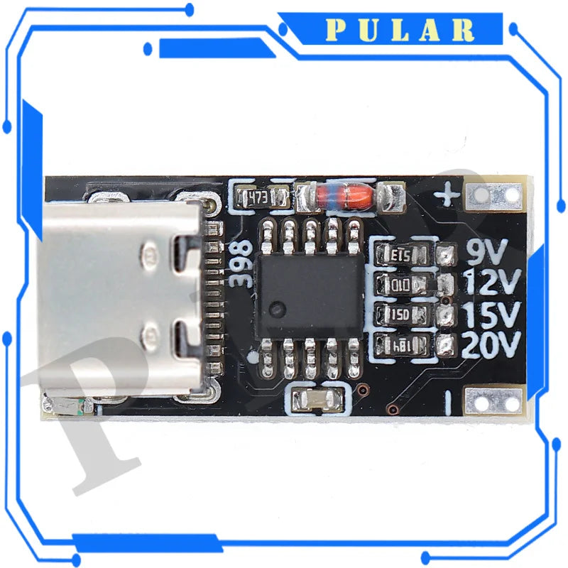 Type-C PD2.0 PD3.0 9V 12V 15V 20V Fast Charge Trigger Polling Detector USB Boost Power Supply Change PLR Charger Board Tools