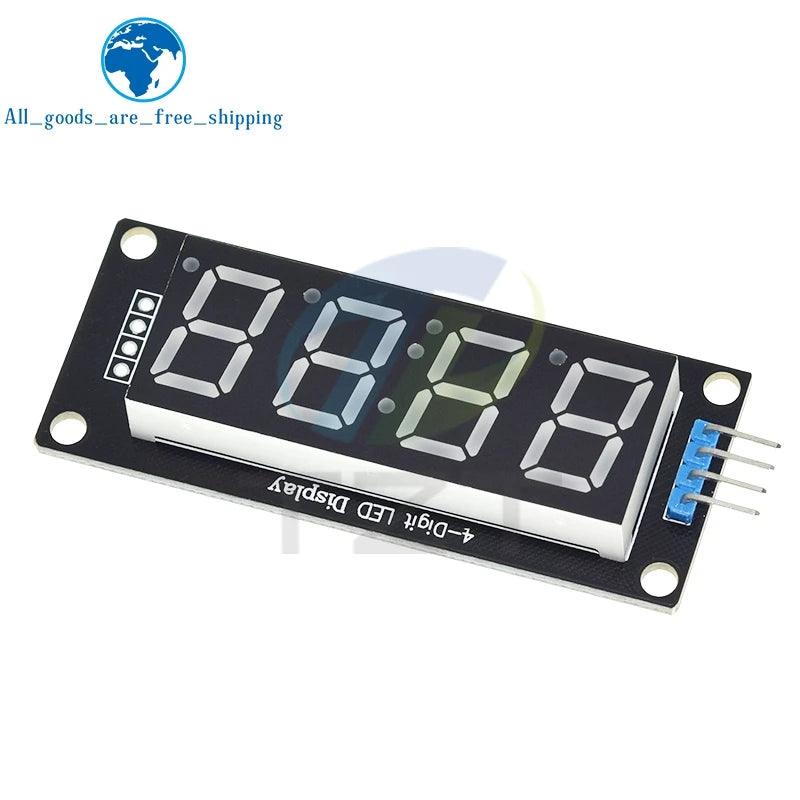 TM1637 LED Display Module for Arduino 4 Digit Tube 7 Segment 0.56 inch Time Clock Indicator Module Red Blue Green Yellow White