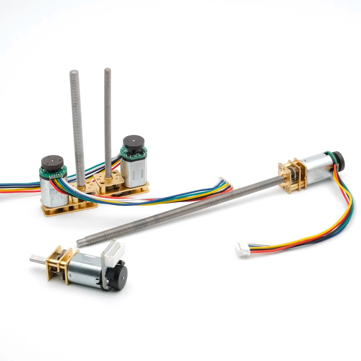 N20 DC Encoder Motor 3V/6V/12V with M3 M4 Screw Thread 55mm Long Shaft 7PPR 15-1000RPM for DIY Car Model Magnetic Encoder Motor