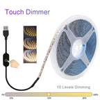 5V USB LED Strip Light Battery Power SMD 2835 3528 60LED 0.5m 1m 2m 5m Cold White Warm Blue Ribbon Cabinet Lights Night DC5V