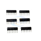 10pcs 10PIN 2.54mm Exclusion Network Resistor Array 1K/2K2/3.3K/4.7K/5K1/10K A102J A222J A332J A472J A512J A103J A473J A104J