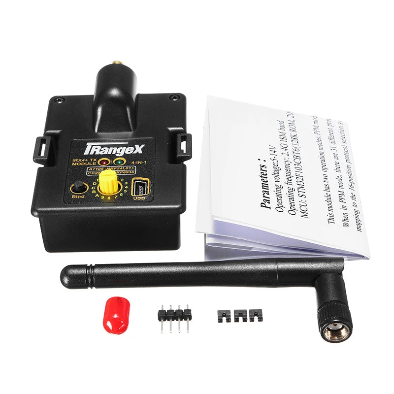 iRangeX IRX4 Plus Lite 2.4G CC2500 NRF24L01 A7105 CYRF6936 4 IN 1 Multiprotocol ARM TX Module With Case