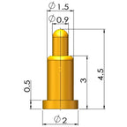 1Pcs Pogo Pin Connector Pogopin Battery Spring Loaded Contact SMD Needle PCB 1.8 2 3 4 5 6 7 8 9 10 12 mm