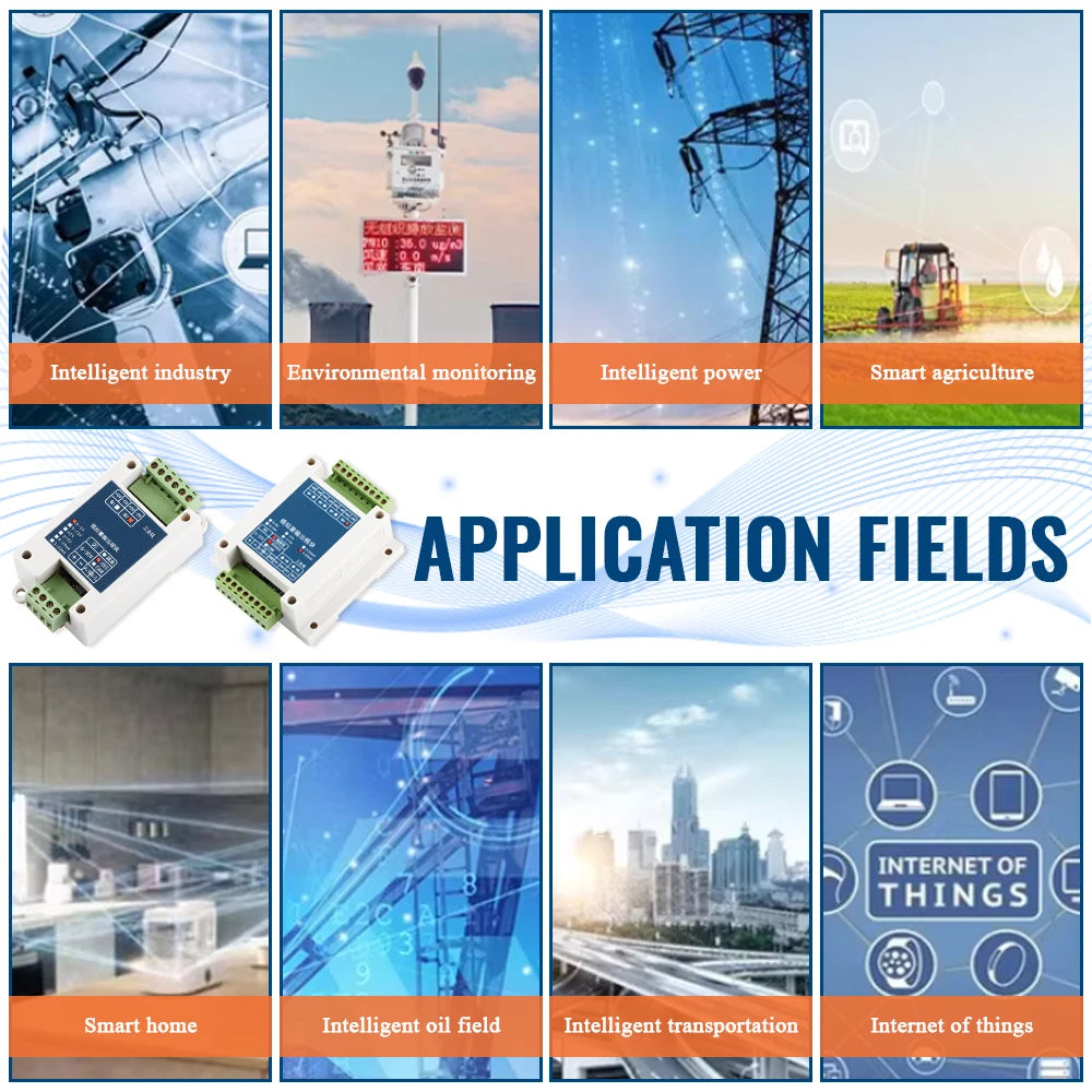 Isolation Type RS485 to 4-20mA 0-5V 0-10V Transform Module 2 4 Channel Modbus RTU RS485 to Analog Industrial Converter Modules