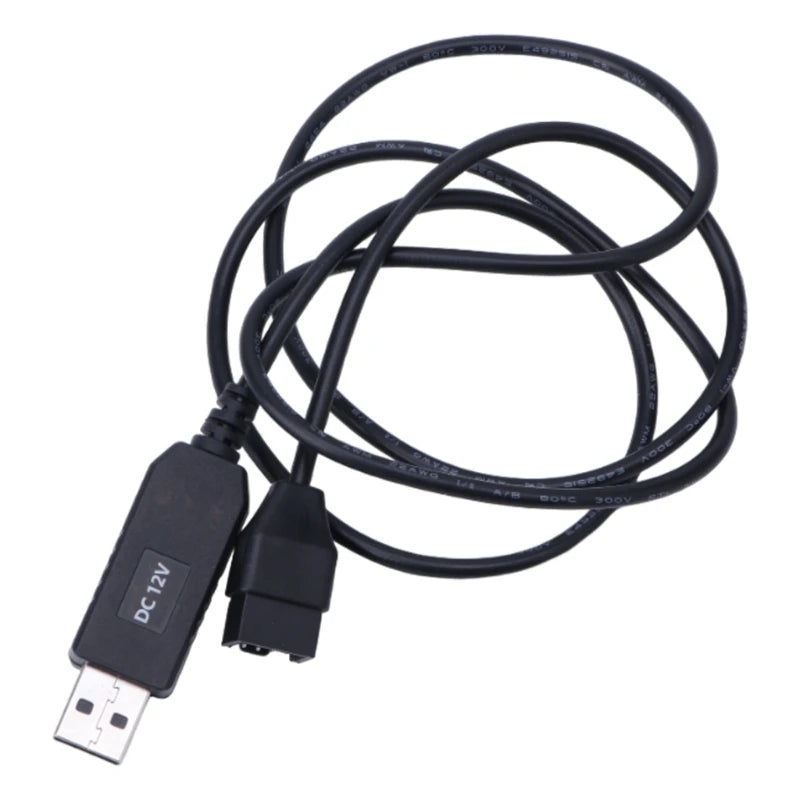 Full Speed 12V/5V Voltage Step-Up USB to 4Pin PC Fan Sleeved Power Adapter Cable Usb A Male/Small 4pin 30/50/100CM
