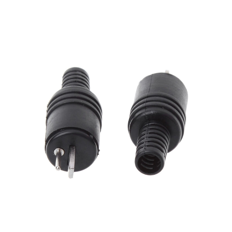 LXAF 10pcs Accessories Cable Solder HIFI Speaker Adapter Black Screw Terminals Tools DIN Plug 2 Pin  Male Mini Connector