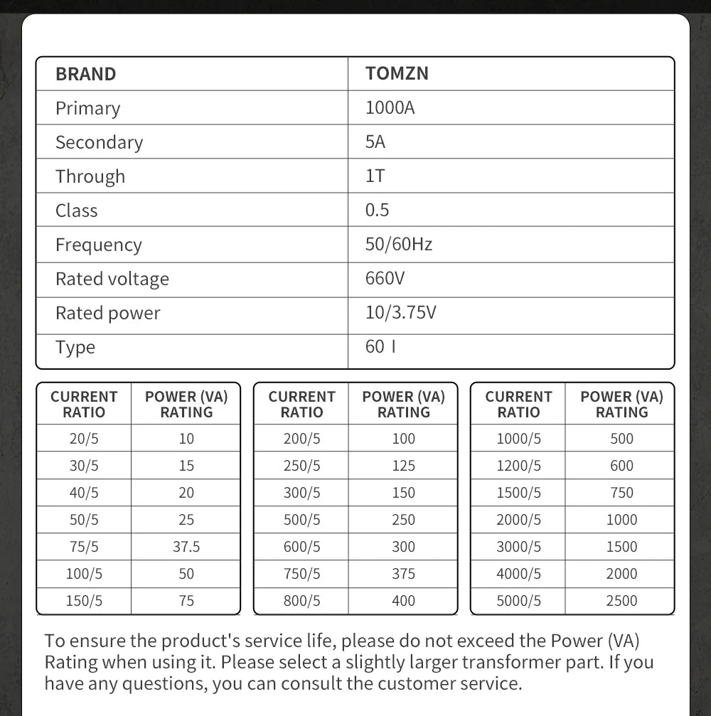 TOMZN Current Transformer 75/5A 2000/5A 1:400 1:15 CT 75A 100A 150A 200A 250A 1000A 1500A 2000A Factory Price Sealed Busbar Type