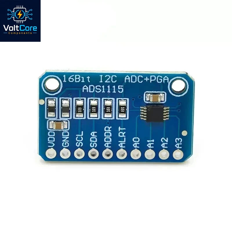 ADS1115 16 Bit I2C Module Precision 4 Channel Development Board Pro Gain Amplifiers 2.0V to 5.5V for Arduino