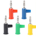 4mm 90 Degree Stackable Banana Plug, Solderless Side Entry Connector for Multimeter Test Leads, Audio Equipment and Power Supply