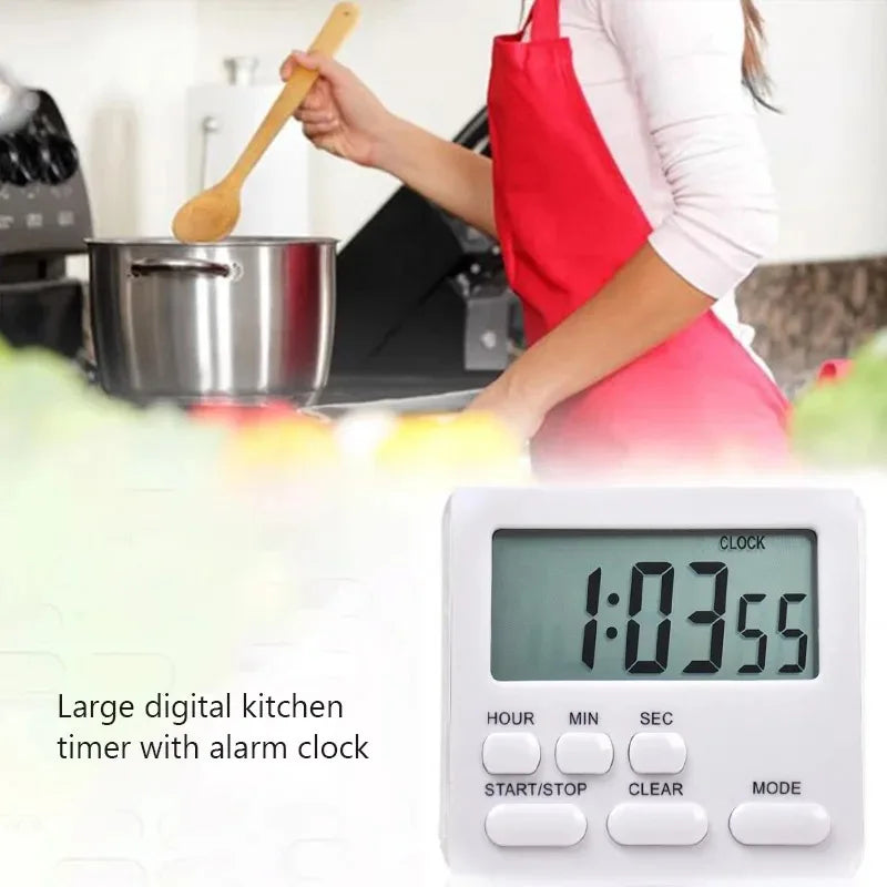 Multifunctional Kitchen Timer Alarm Clock Practical Kitchen Tools Supplies For Home Cooking Camping New
