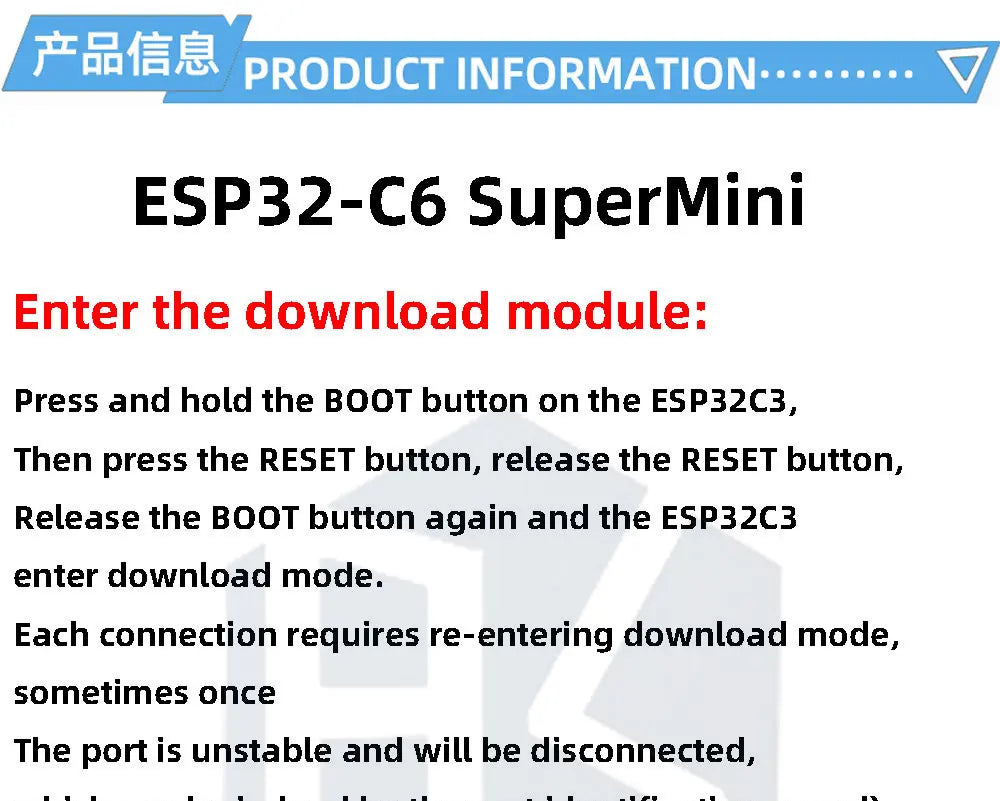 ESP32-C6 SuperMini Development Board Microcontroller Programming Learning Controller Core Board