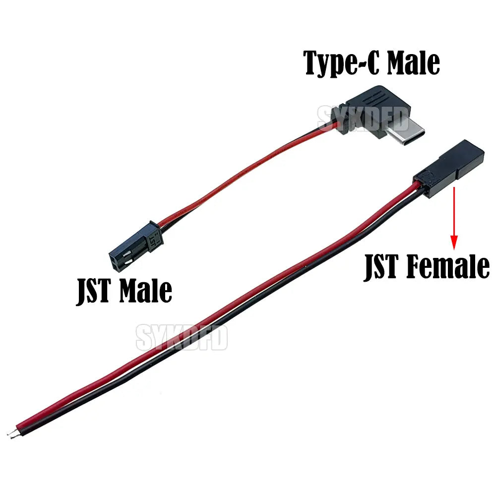 Motorcycle Interface USB-Micro Type C 90 Degree Male+JST Plug USB To JST/SYP Terminal Interface Cable Connector