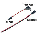 Motorcycle Interface USB-Micro Type C 90 Degree Male+JST Plug USB To JST/SYP Terminal Interface Cable Connector