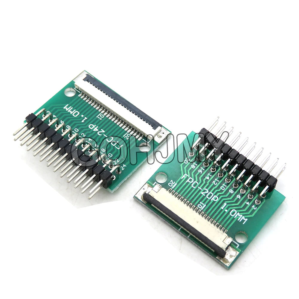 0.5mm 1.0mm To 2.54mm FPC FFC Adapter Board Connector Straight Needle And Curved Pin 6 8 10 12 20 24 26 30 34 40 50 60 80 Pin