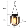 Solar Lantern Led Light Daylight Sensor Garden Lamps Lights Outdoor Waterproof 3000k Landscape Iron-art With Durable Chain Decor