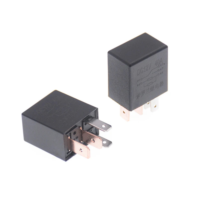 DC 12V/24V 40A Rated Current 1NO 1NC SPDT 4Pin/5Pin Car Relays Socket Automotive Alarm Relay & Wire 40 Amp Auto Accessories