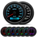 60/120/200KMH 85MM GPS Speedometer Gauge 7 Color Light with GPS Antenna Waterproof Motorcycle Boat Car Truck Speed Gauge Meter