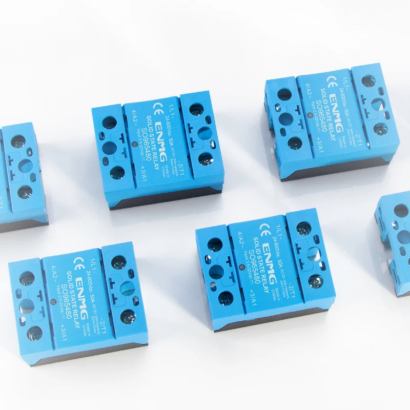 ENMG Single Phase Solid State Relay 12-24VDC Control AC Small SSR Non-Contact Contactor SO9496 Flame Retardant Optical Isolation