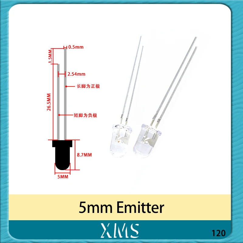 10pairs 3mm 5mm 940nm LEDs Infrared Emitter and IR Receiver Diode Diodes 301A for arduino