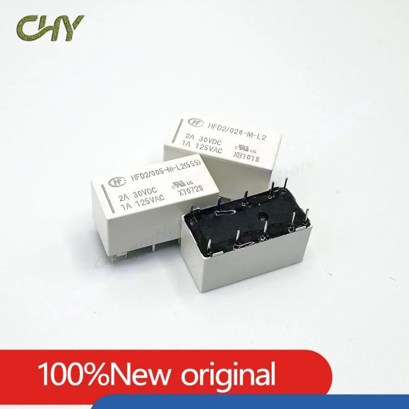 5PCS/lot Magnetic latching relay  HFD2-003-M-L2 HFD2-005-M-L2 HFD2-012-M-L2 HFD2-024-M-L2 10pin 1A 3V 5V 12V 24V