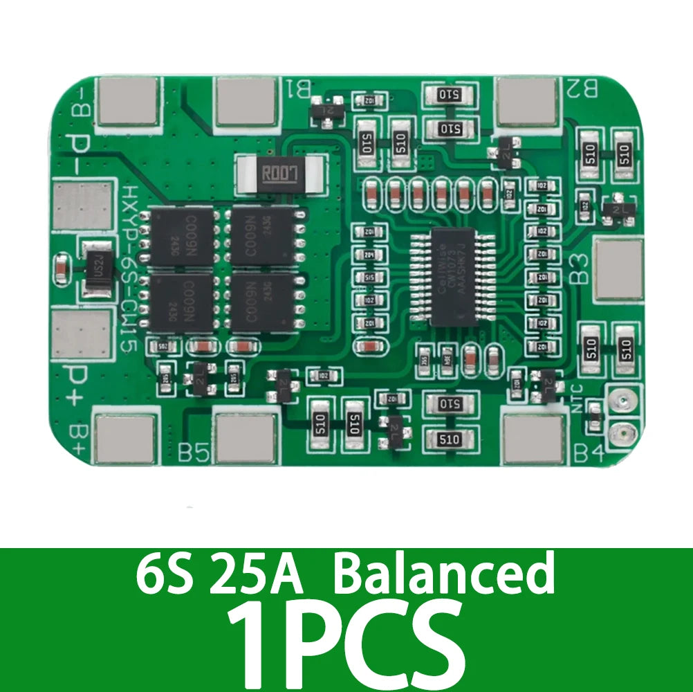 6S 12A/25A 24V 25.2V PCB BMS Protection Board For 6 Pack 18650 Li-ion Lithium Battery Cell Module New Arrival Balanced