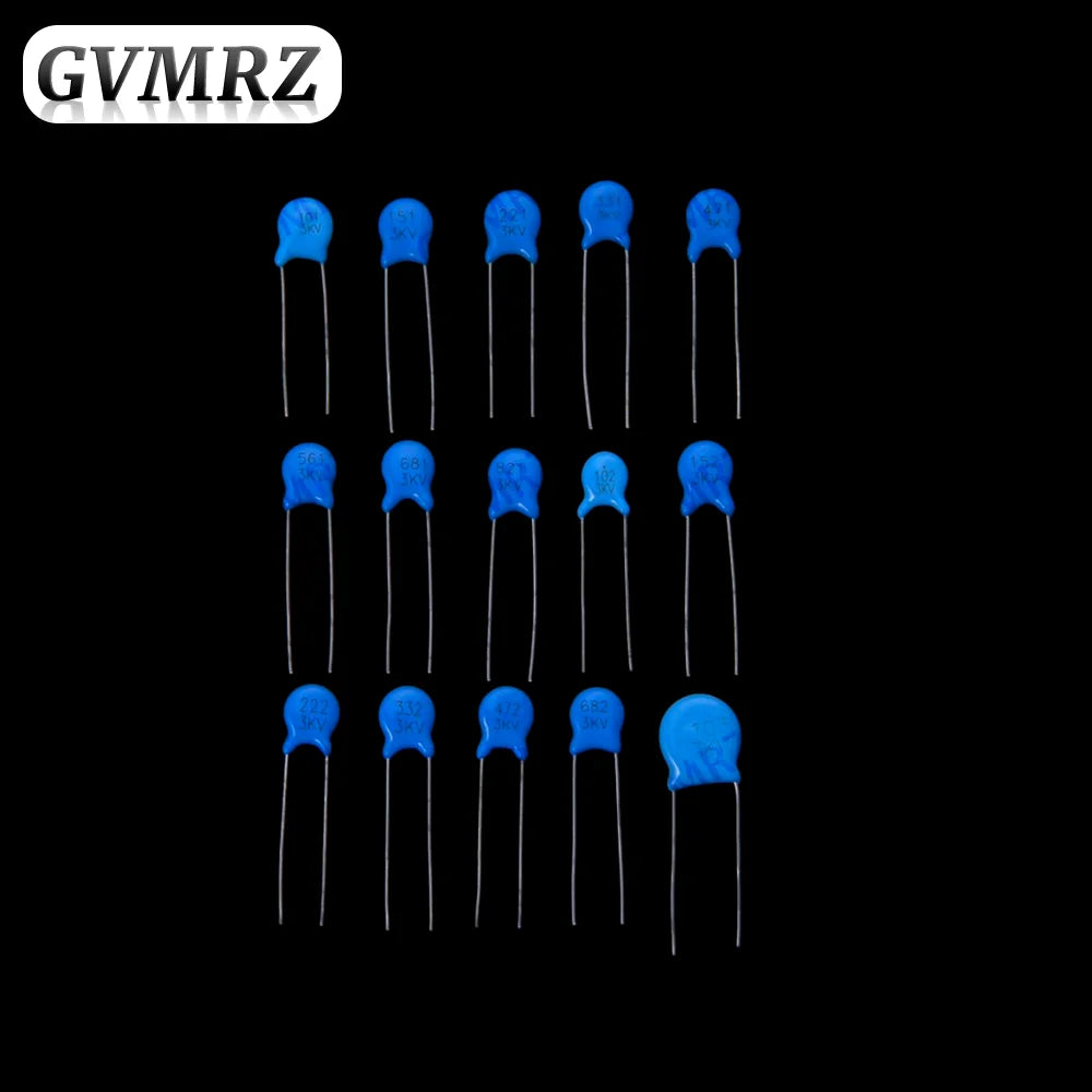 15Values 180PCS 3KV Ceramic Capacitors 100PF 10000pF High Voltage Ceramic Capacitors DIP 100PF 150PF 220PF 560PF 330PF 470PF