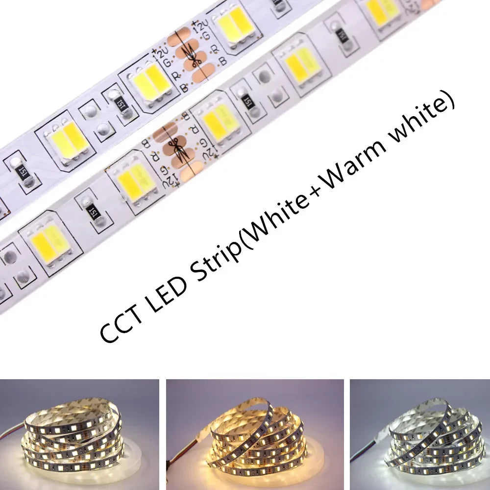 5M 5050 SMD LED Strip RGB RGBW (RGB + White) RGBWW (RGB+Warm White) RGBCCT Flexible LED String Light 5M/ 300 LEDs 12V 24V Home