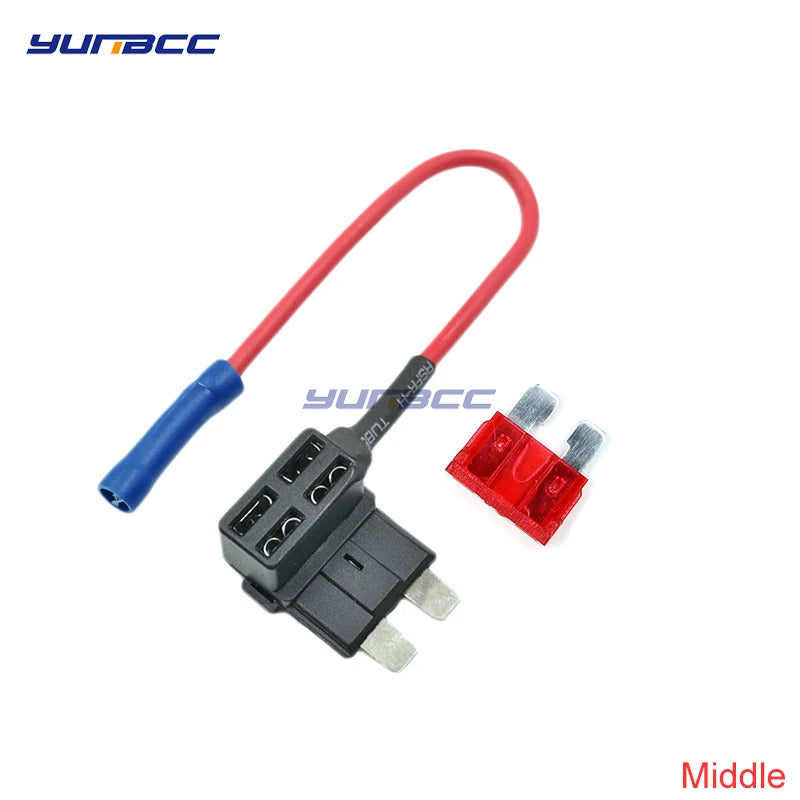 M/S/Mini ATM Auto Fuse Adapter Tap Dual Circuit Adapter Holder For Car Auto Truck With Blade Auto Fuse