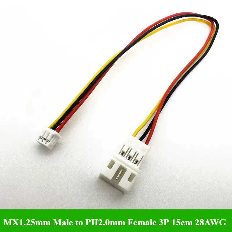 1/5/10/30/50Pcs/lot MX1.25mm Male to PH2.0mm Female 2P 3P 4P terminal wire 15cm 28AWG Children's toy cable JST MX1.25 PH2.0