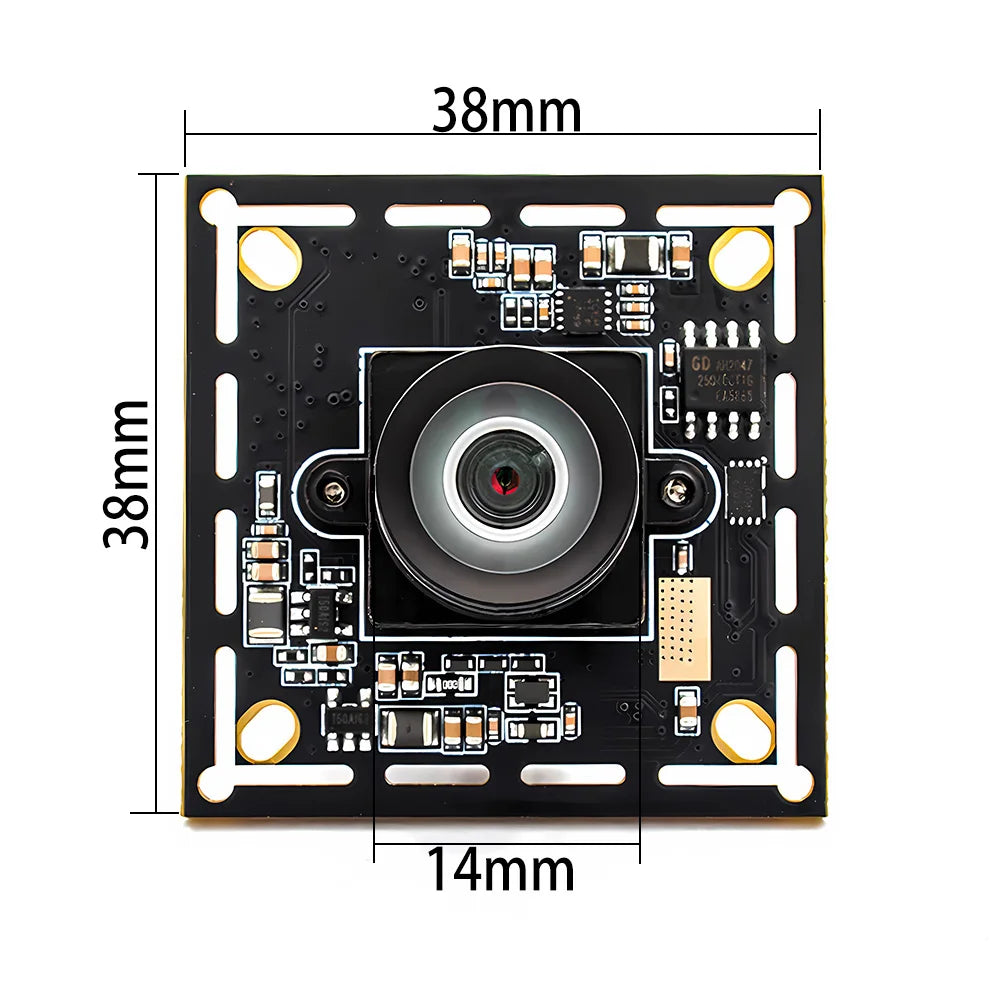 5MP 50FPS Global Shutter USB Camera Module 1/2.5" With No Distortion Lens Machine Vision Industrial High-Speed Capture HD Camera